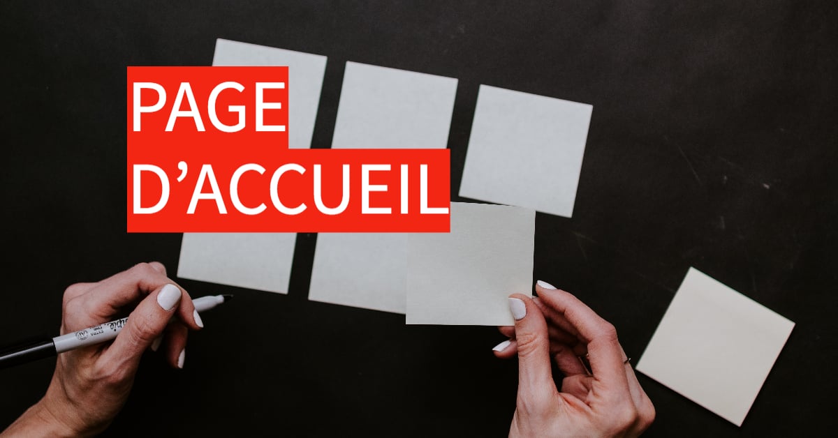 Créer une page d'accueil en trois étapes