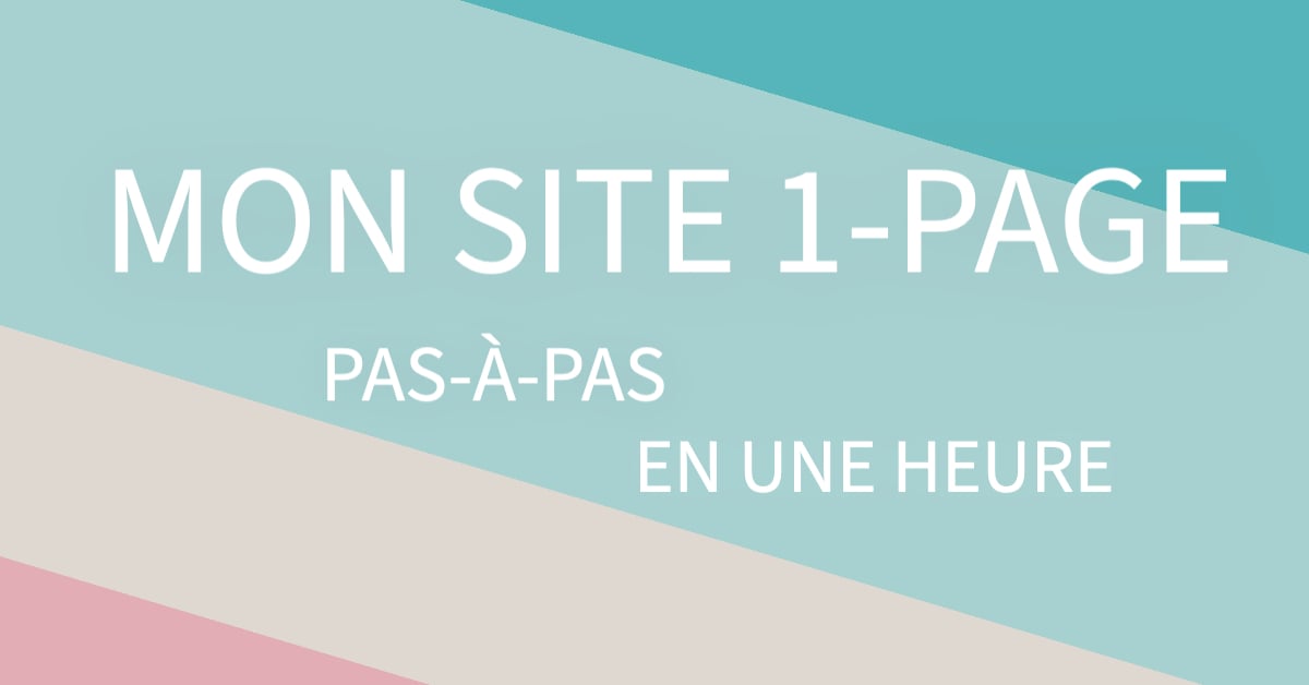 Créez un site en une seule page efficace et simple en une heure chrono