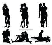 Six silhouettes de couples en posture intime, capturées dans l’ombre et la tendresse. Chaque position suggère une histoire, une tension, une caresse. L’ensemble est sobre, élégant, et laisse place à l’imaginaire — comme une galerie de récits à écrire.