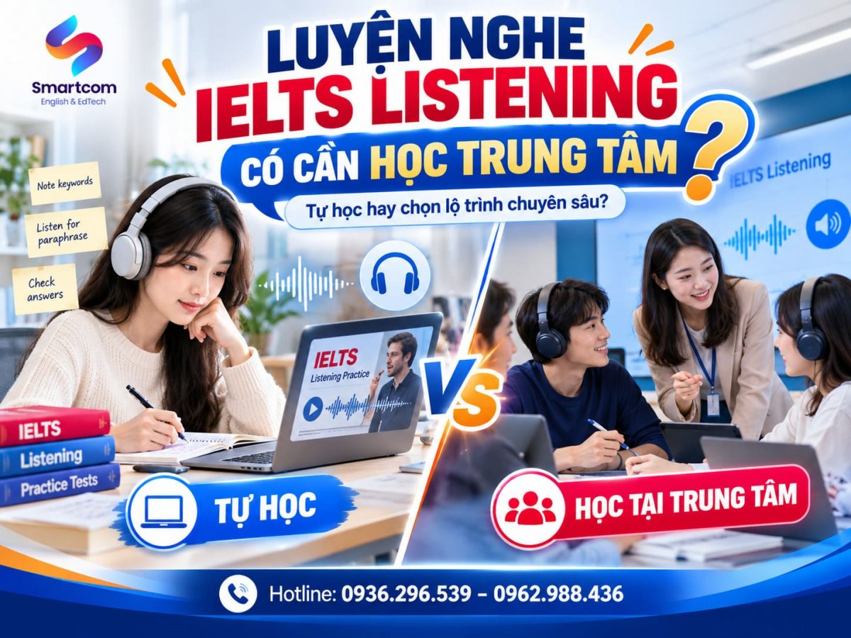 luyen nghe ielts listening co can di hoc trung tam khong
