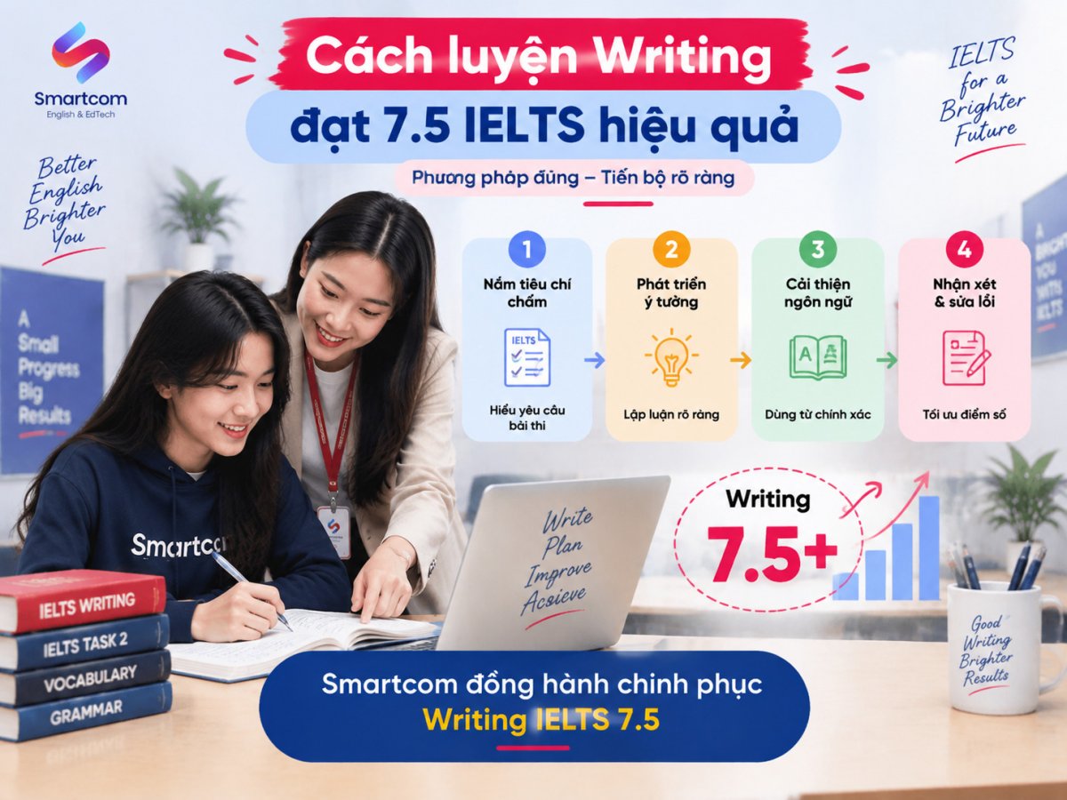 C&aacute;ch để luyện kỹ năng Writing đạt 7.5 IELTS